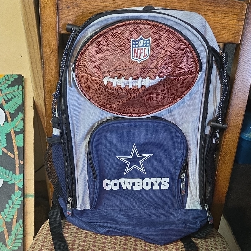 Blue and Brown Backpack